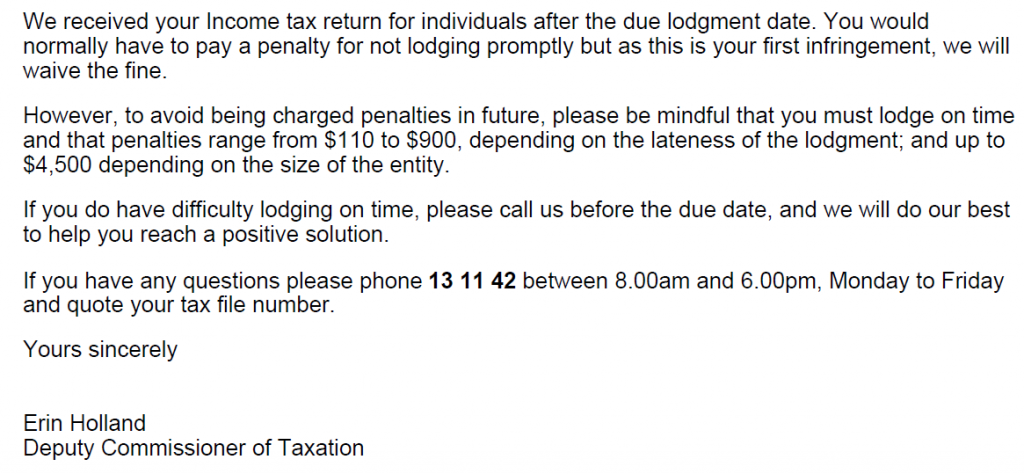 late tax return